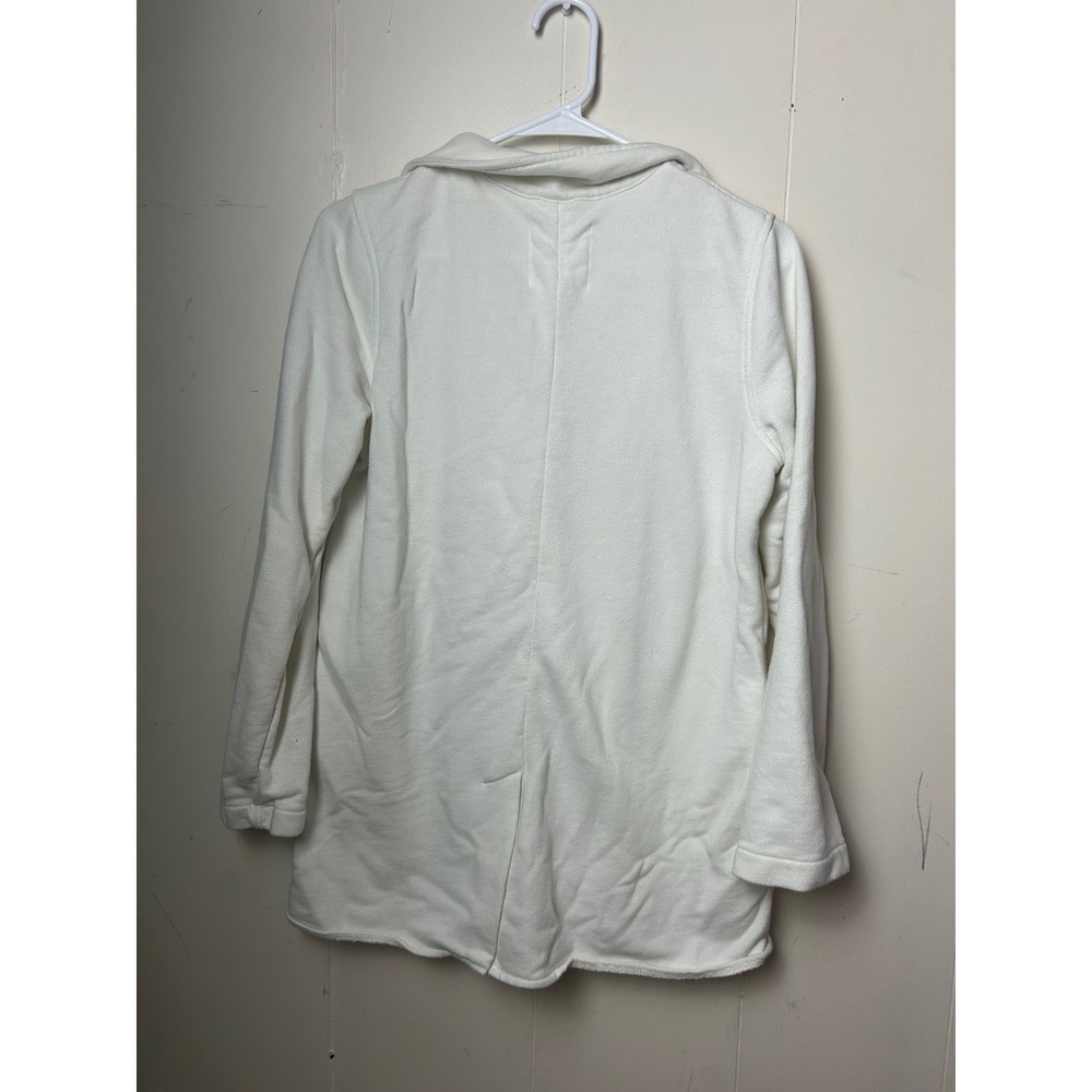 Aerie White Unstructured Blazer Jacket M Sweater Costal Minimalist Boho Preppy - Picture 5 of 10